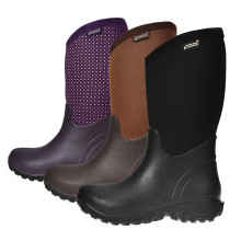 Women rain boots rubber steel toe cap plate safety shoes